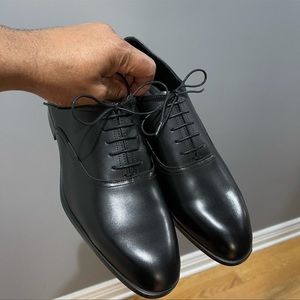 Brand New Black Glossy Zara Dress Shoes Sz 11 (44)